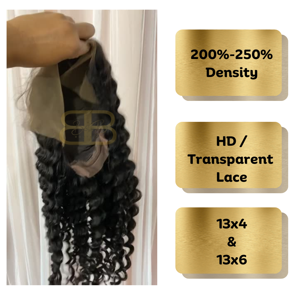 Frontal Kinky Straight Wigs