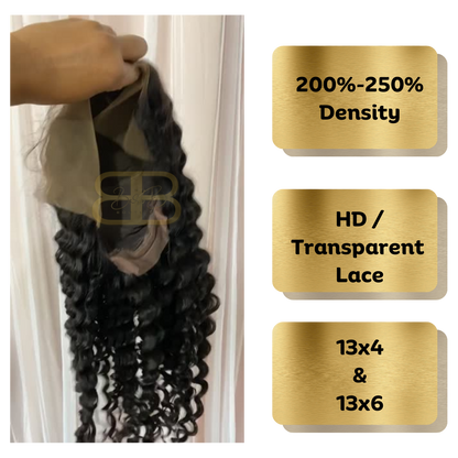 Frontal Kinky Straight Wigs