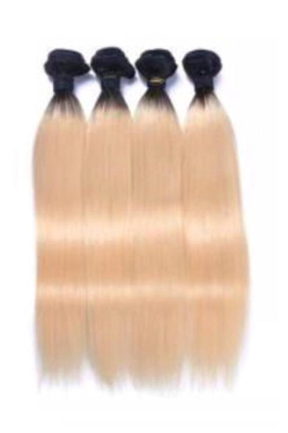 Platinum Straight Dark Roots